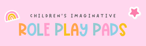 Role play notepads for kids aged 3–7 — Pretend Paper Co