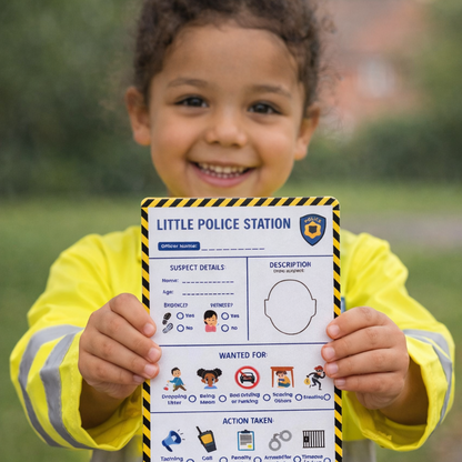Childs pretend play police officer