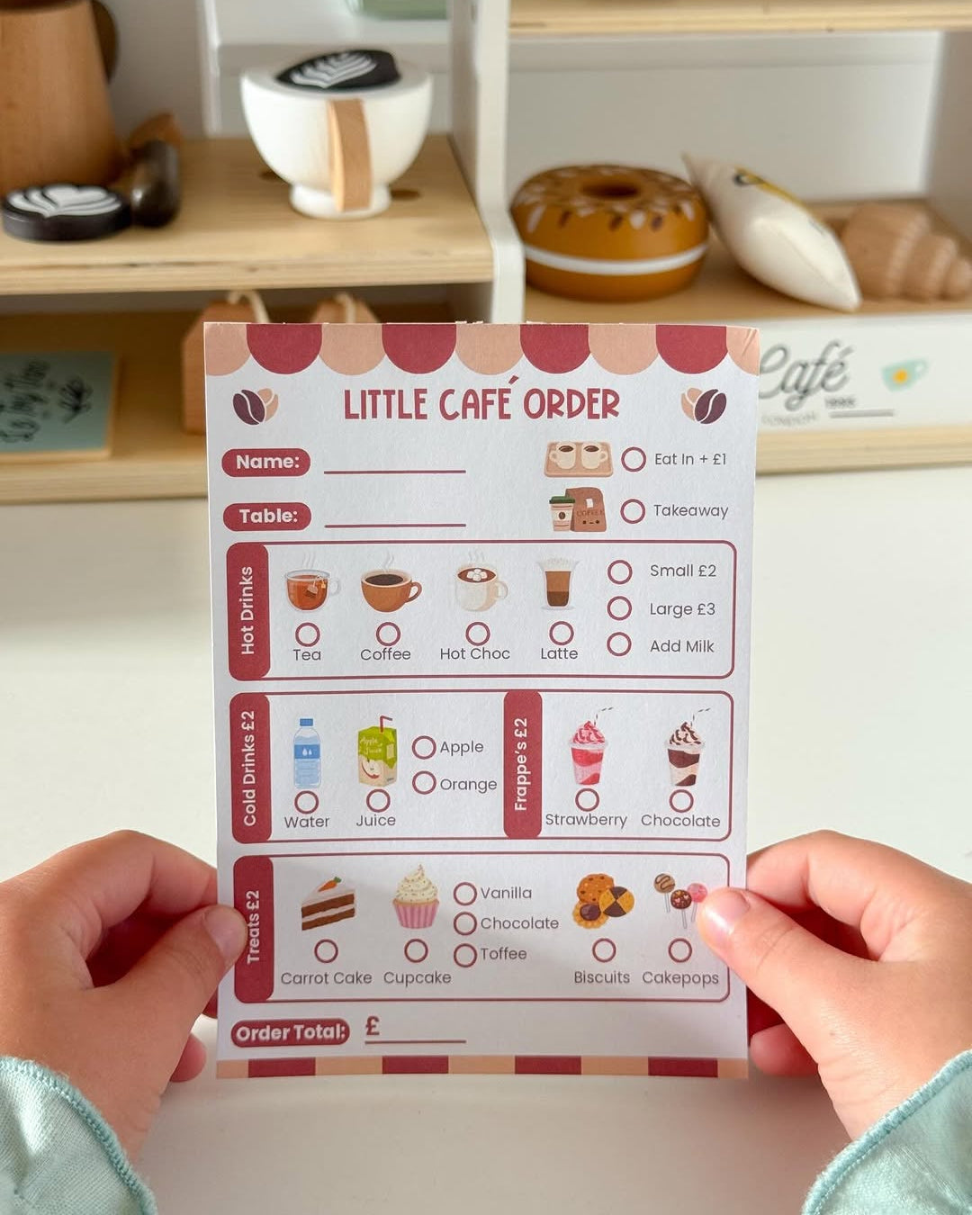 cafe pretend play