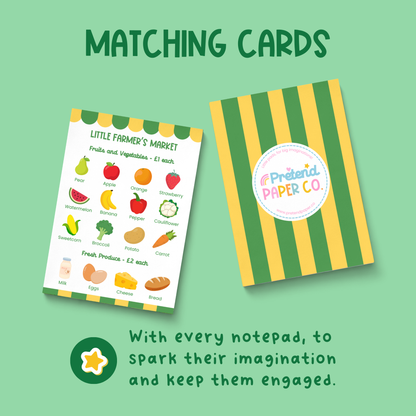 Pretend play matching postcards for imaginative role play