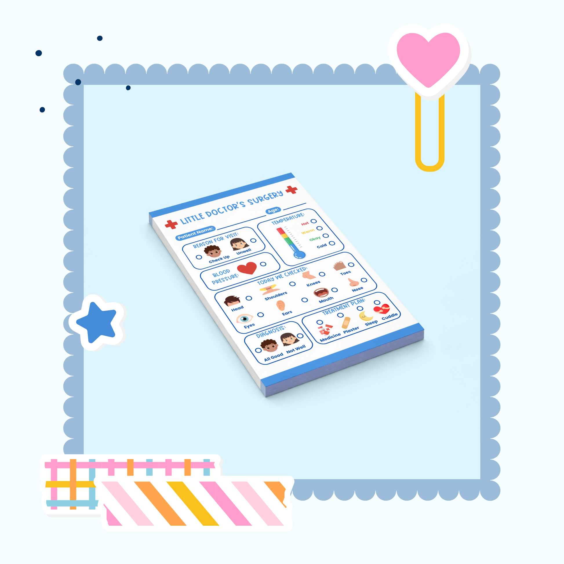 Little Doctor's Surgery role play notepad for kids — UK