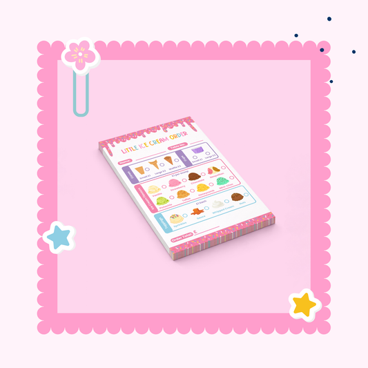 Little Ice Cream Store role play notepad for kids — UK