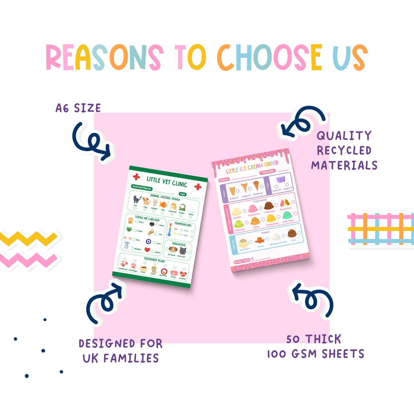 Vet & Ice Cream Role Play Pad Duo