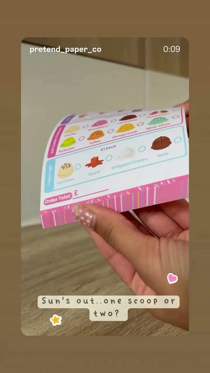 Little Ice Cream Pretend Play Pad